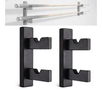 ERMMZHZW Support mural pour queues de billard - Affiche horizontalement deux queues de billard sur le mur, adapté pour organiser les accessoires et l'équipement de table de billard (1 paire)