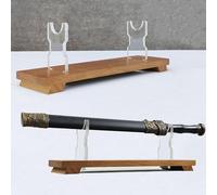 ERMMZHZW Support pour sabre laser Support pour épée Katana Support pour couteau de samouraï Présentoir de bureau en bois acrylique Support horizontal pour (monolayer)