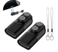 Ermorgen 2 Pièces Adaptateur de Charge de Type C Compatible avec LEDLENSER P&H Models pour H5R, H7R, H15R, P18R - Compatible avec Le Chargeur magnétique - Noir