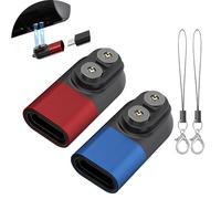 Ermorgen 2 Pièces Adaptateur de Charge de Type C Compatible avec LEDLENSER P&H Models pour H5R, H7R, H15R, P18R - Compatible avec Le Chargeur magnétique - Rouge/Bleu