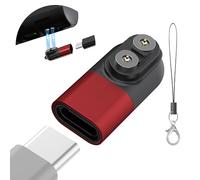 Ermorgen Adaptateur de Charge de Type C Compatible avec LEDLENSER P&H Models pour H5R, H7R, H15R, P18R - Compatible avec Le Chargeur magnétique - Rouge