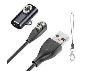 Ermorgen Adaptateur de type C + câble USB-A de 1 m compatible avec Shokz OpenRun Pro 2/ Pro/Pro mini/mini AS800/S803/S810/OpenComm/OpenRun(AfterShokz Aeropex) câble de charge câble magnétique