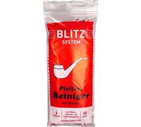 Ermuri Genuss Company Blitz Cure-pipes en fibres de coton rouge et blanc 1 sachet de 80 bâtonnets