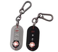 ERMWALR 2 pièces Housses de Protection pour clés de Voiture pour 3 Boutons 500 500L Brava Bravo Doblo Ducato Fiorino Punto Panda Palio Qubo Scudo Sedici Stilo Lancia Lot de 2 Porte-clés Pliables