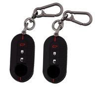 ERMWALR 2 pièces Porte-clés de Voiture pour 3 Boutons 500 500L Brava Bravo Doblo Ducato Fiorino Punto Panda Palio Qubo Scudo Sedici Stilo Lancia Lot de 2 Porte-clés Pliables (Fia-BB)