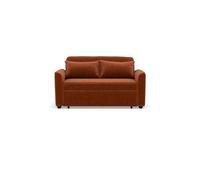Best mobilier - Canapé droit Ernest 2 places convertible velours côtelé Terracotta