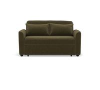 Ernest - Canapé droit 2 places convertible en velours côtelé - Vert