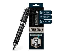 Ernest Hemingway Stylo avec citation inspirante - In Order to Write About Life, First You Must Live it. - Stylo cadeau de luxe gravé pour écrivain, professeur d'anglais, auteur, rédacteur en chef