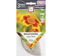 ERNEST TURC-Graines présemées d’œillet d’Inde bio Ernest Turc - 3 ronds de 10 cm