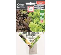 ERNEST TURC-Graines présemées de duo de Laitues à couper bio Ernest Turc - 2 rubans de 1 m