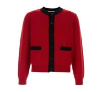 Ernest W. Baker - Contrast Rib Cardigan - Homme - Pulls - Rouge - Taille: M