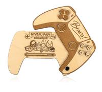 ERNESTINE - Annonce Grossesse Papi Gamer - Manette PlayStation en Bois Gravée “Bravo - Niveau Papi Débloqué”, Cadeau Futur grand-Père, Idée Annonce Bébé, Naissance, Noël - annonce grossesse grand-père