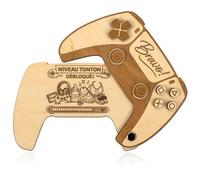 Ernestine - Annonce Grossesse Tonton Gamer - Manette PlayStation en Bois Gravée “Bravo - Niveau Tonton Débloqué”, Cadeau Original Oncle, Idée Annonce Bébé, Naissance, Noël - annonce grossesse oncle