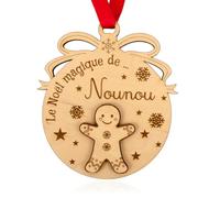 ERNESTINE - Boule de Noël Nounou - Idée Cadeau Fin d'année pour Assistante Maternelle - Cadeau de Noël pour Nounou - Boule de Noel Artisanale et fabriquée en France - décoration de Noel Sapin