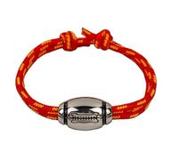 ERNESTINE - Bracelet rugby - taille ajustable, cadeau fête des pères papi - joueurs de rugby, avec breloque ballon de rugby - bracelet rugby Perpignan pour hommes catalan - cadeaux homme papi - rugbym