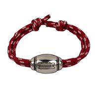 Ernestine - Bracelet rugby - taille ajustable, cadeau fête des pères papi - joueurs de rugby, avec breloque ballon de rugby - bracelet rugby UBB Bordeaux Begle hommes - cadeaux homme papi - rugbyman