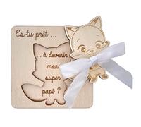 Ernestine - Carte annonce papi pour grossesse - cadeau naissance original - annonce bébé grands parents originale - idée carte annonce grossesse surprise - carte en bois annonce bébé grand père