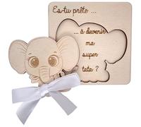 ERNESTINE - Carte annonce tata pour grossesse - cadeau naissance original - annonce bébé tante et oncle originale - idée carte annonce grossesse surprise - carte en bois annonce bébé tati
