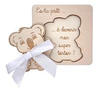 Ernestine - Carte annonce tonton pour grossesse - cadeau naissance original - annonce bébé tante et oncle originale - idée carte annonce grossesse surprise - carte en bois annonce bébé tonton
