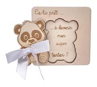 ERNESTINE - Carte annonce tonton pour grossesse - cadeau naissance original - annonce bébé tante et oncle originale - idée carte annonce grossesse surprise - carte en bois annonce bébé tonton