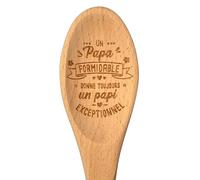 ERNESTINE - Cuillère Papi en bois - idée cadeau fête des grands-pères - Cadeaux pour Papis - accessoire cuisine personnalisé pour Papy - Cadeau anniversaire pour homme - Ustensile pour cuisiner -