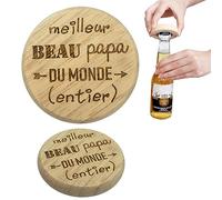 ERNESTINE - Décapsuleur magnétique beau papa le meilleur - cadeau fête des pères et fête des beaux pères - cadeau beau papa accessoire homme - ouvre bouteille famille - cadeaux homme anniversaire Noël