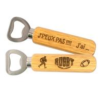 ERNESTINE - Décapsuleur Rugby - cadeau rugby homme - décapsuleur personnalisé papa papi - cadeau fan de sport - accessoire rugby homme - ouvre bouteille rugby sport - j'peux pas j'ai rugby