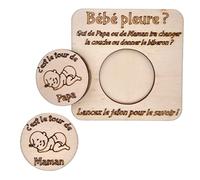 ERNESTINE - Jeton de Décision Papa ou Maman - Cadeau Grossesse Couple Babyshower - Jeu Bébé Parents - Carte Idée - Jeton Spécial - Naissance