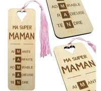 ERNESTINE - Marque page mère fête des mères - marque page en bois personnalisé - cadeau fête des mères - idée cadeau maman original - cadeau anniversaire maman - marque page maman - cadeau maman livre