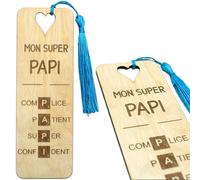 ERNESTINE - Marque page papi fête des grands pères - marque page en bois personnalisé - cadeau fête des grands pères - idée cadeau papi original - cadeaux anniversaire papis original - cadeaux papis