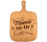 ERNESTINE - Planche à Découper Mamie en Or - Cadeau Mamie Original, Idée Cadeau Fête des Grands-Mères, Planche Apéro Bois Gravée, Cadeau Grand-Mère, Anniversaire, Noël - Cadeau grand-mère personnalisé