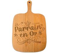 ERNESTINE - Planche apéro Parrain en Or - Cadeau parrains original et personnalisé - planche à découper personnalisée en bois - annonce grossesse - idée cadeaux homme anniversaire Noël