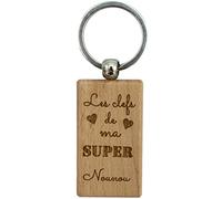 Ernestine - Porte-clés super nounou - cadeau nourrice atsem crèche - cadeau nanny garde bébé enfant - porte clefs personnalisé - cadeau crèche et école maternelle primaire collège porte clés