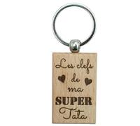 Ernestine - Porte clés tata - cadeau tata ou annonce porte clefs - cadeau homme fête famille - cadeaux original tante - idée cadeaux - porte clés famille annonce grossesse