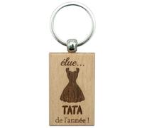 Ernestine - Porte clés tata - cadeau tata ou annonce tata porte clefs - cadeau homme fête famille - cadeau original tante - idée cadeau tata - porte clés famille annonce tata grossesse
