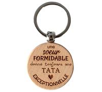 Ernestine - Porte-clés tata exceptionnelle - cadeau fête pour tata baptême - annonce grossesse et naissance - porte clefs personnalisé tante - cadeau tata anniversaire Noël naissance tata clé