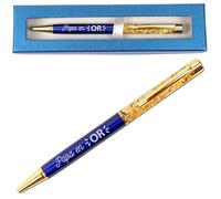 Ernestine - Stylo Papa en Or - boitier stylos cadeau Papas - cadeaux fête des pères - idée anniversaire père originale - accessoire pere personnalisé - idee pour homme original Noël et fêtes
