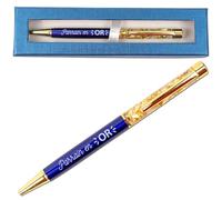 Ernestine - Stylo Parrain en Or + boitier - idée annonce parrains - cadeau stylos personnalisé - cadeaux pour annoncer grossesse - demande originale marraine naissance baptême - annonces originale