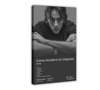 Ernia Art Poster Hip Hop Music Album Come Uccidere Un Usignolo Couverture Tracklist Élégant Rappeur Chanteur Cadeau Décoration de Chambre à Coucher Bureau Chambre Cadeau 40,6 x 61 cm (40 x 61 cm)