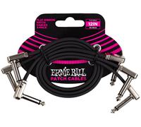 Ernie Ball 12” Flat Ribbon Patch Cable 3-Pack