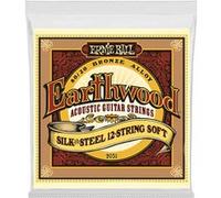 Ernie Ball Earthwood Silk & Steel Cordes souples, Bronze 80/20, pour guitare acoustique à 12 cordes, calibre 9-46