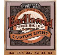 Ernie Ball Earthwood Cordes Custom Light Phosphore Bronze pour guitare acoustique, calibre 11.5-54