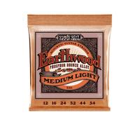 Ernie Ball Earthwood Cordes moyennes légères Phosphore Bronze pour guitare acoustique, calibre 12-54