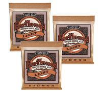 Ernie Ball 2148 Earthwood Lot de 3 cordes pour guitare acoustique Bronze Phosphore 11-52