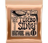 Ernie Ball Cordes pour guitare électrique Turbo Slinky filées en nickel, calibre 9,5-46