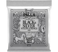 Ernie Ball Cordes pour guitare classique Ernesto Palla 2406, nylon noir et argenté 28-42