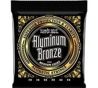 Ernie Ball Cordes moyennes légères Bronze aluminium, pour guitare acoustique, calibre 12-54