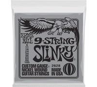 Ernie Ball Cordes pour guitare électrique P02628 Slinky filées en nickel 9 cordes, calibre 9-105