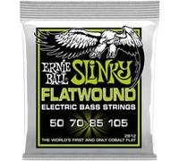 Ernie Ball Cordes pour basse électrique 2812 Flatwound Regular Slinky 50-105 4 cordes