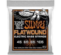 Ernie Ball Cordes pour basse électrique Hybrid Slinky à filet plat calibre 45-105